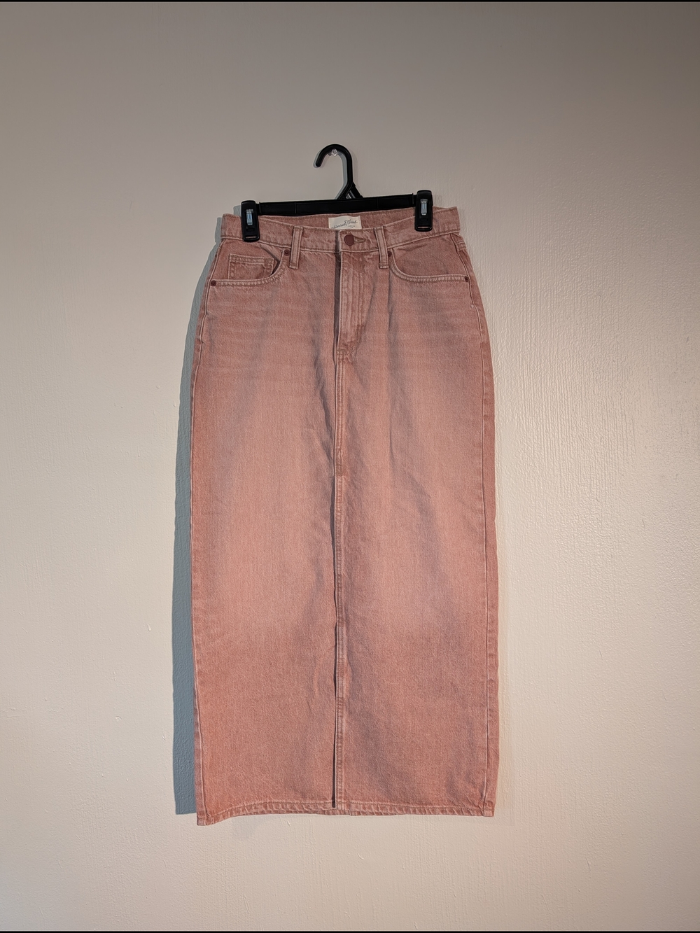 Universal Thread Straight-Leg Pink Denim Skirt